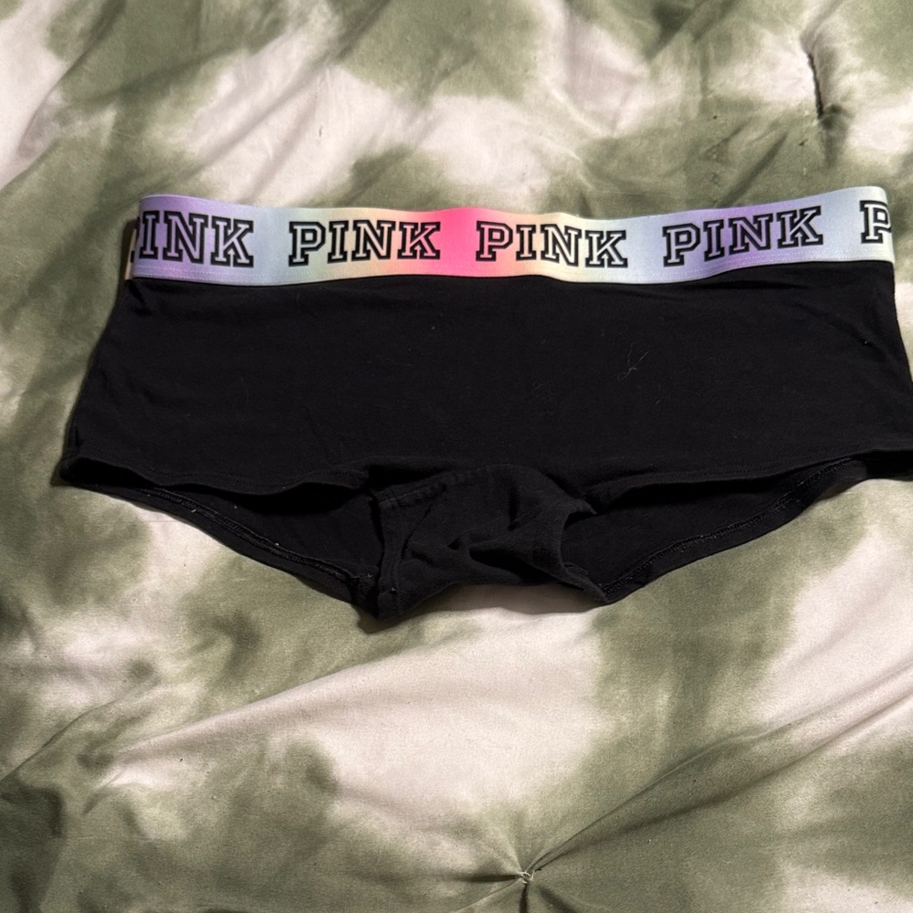 PINK Victoria's Secret Black Boyshorts